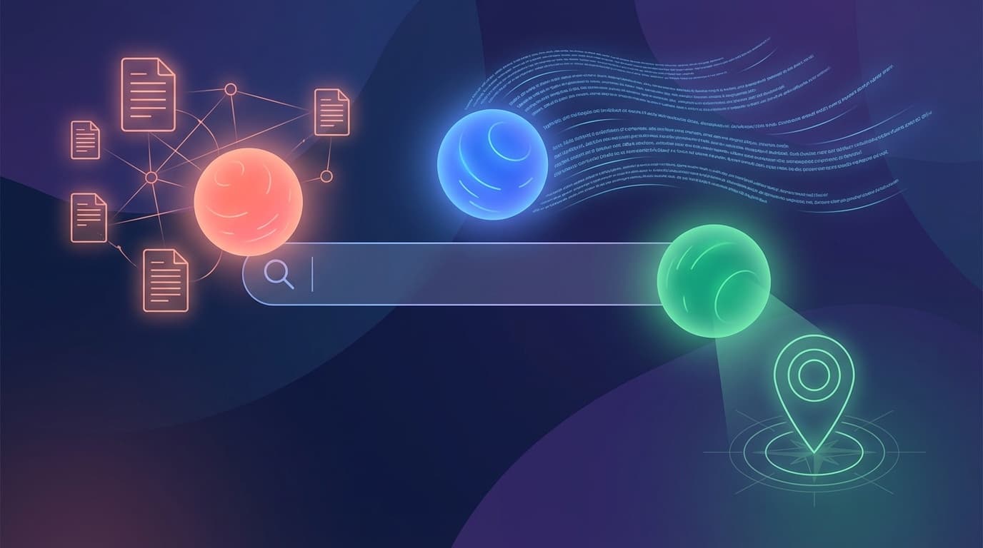 ChatGPT・Perplexity・GeminiのAI調べ物ツール使い分けイメージ