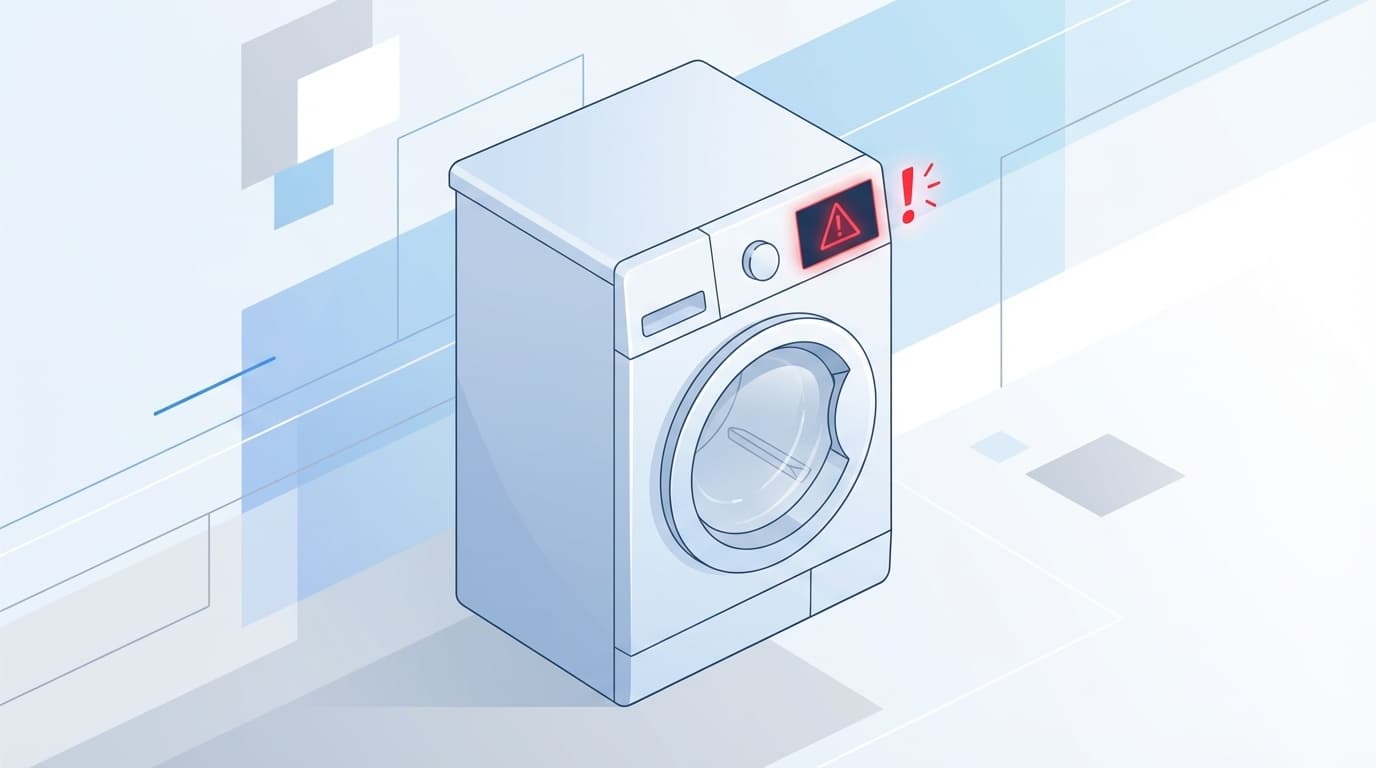 ドラム式洗濯機のエラーコード表示のイメージイラスト