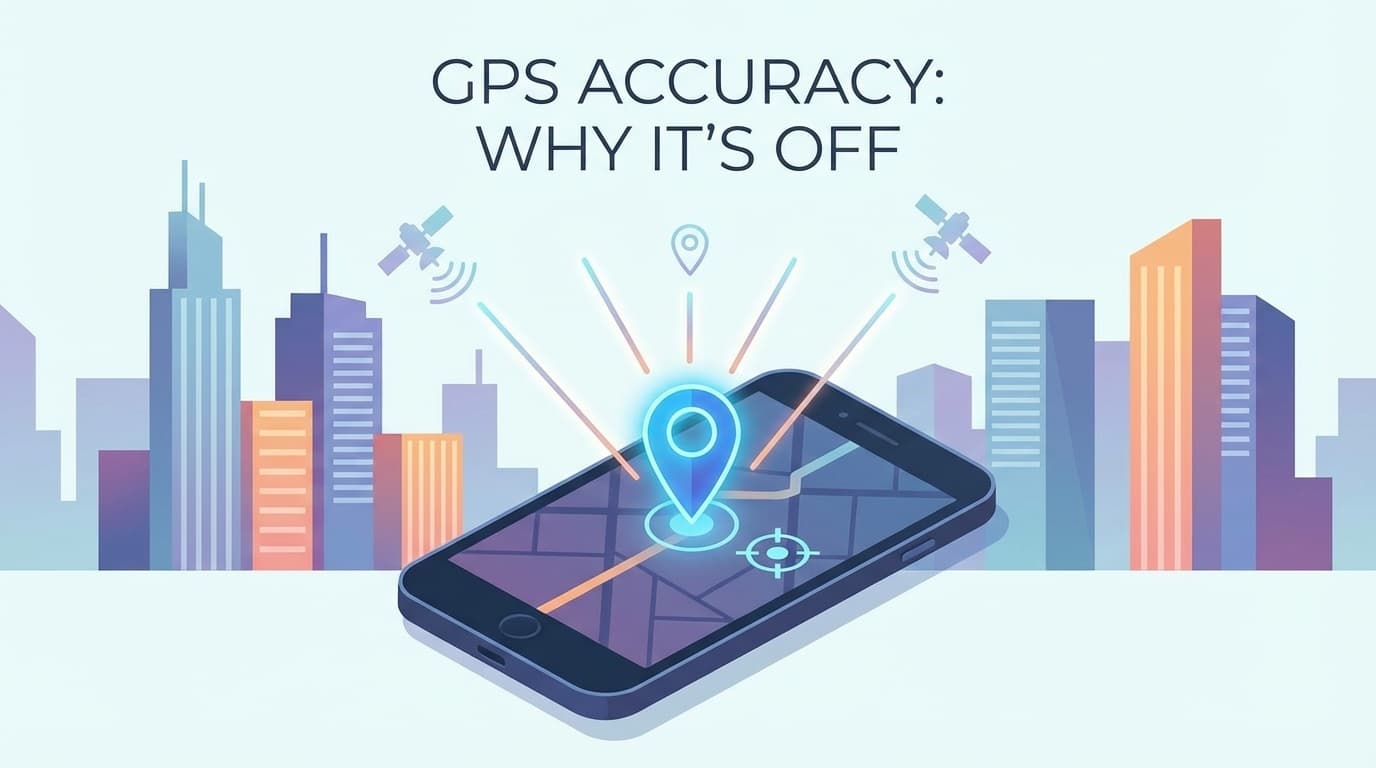 Googleマップの現在地がずれるGPS精度トラブルのイメージ