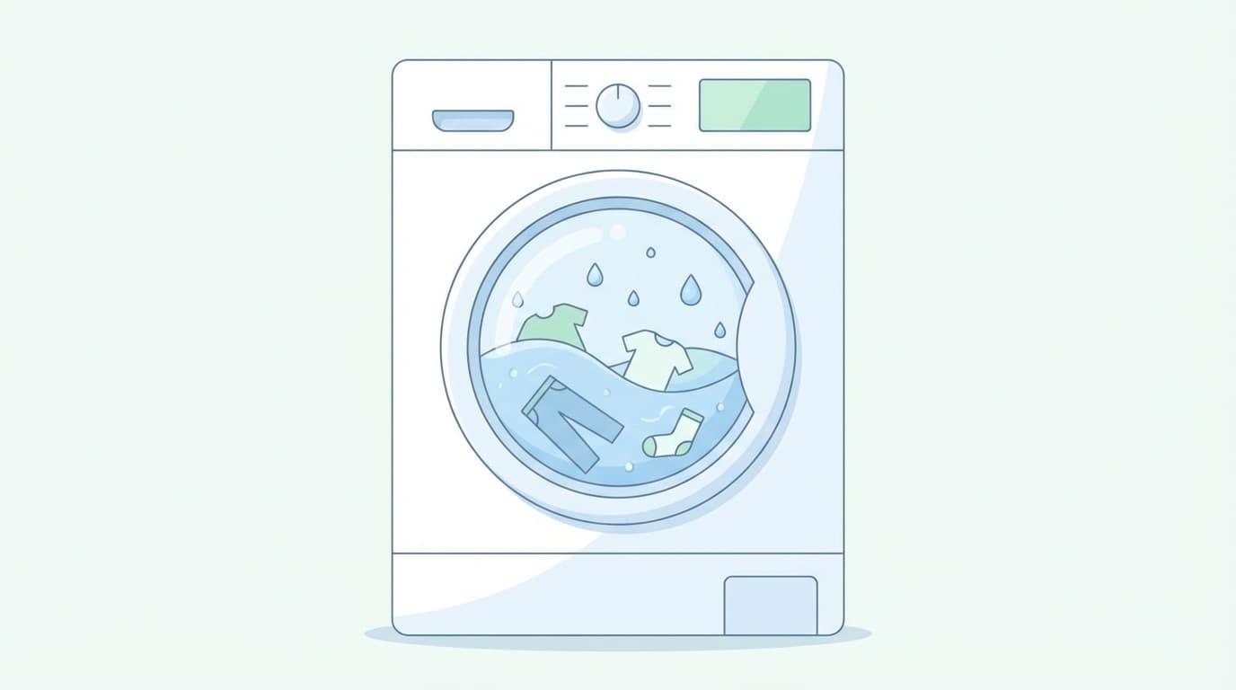 洗濯機のすすぎ設定を見直して洗濯物の臭いを解決するイメージ