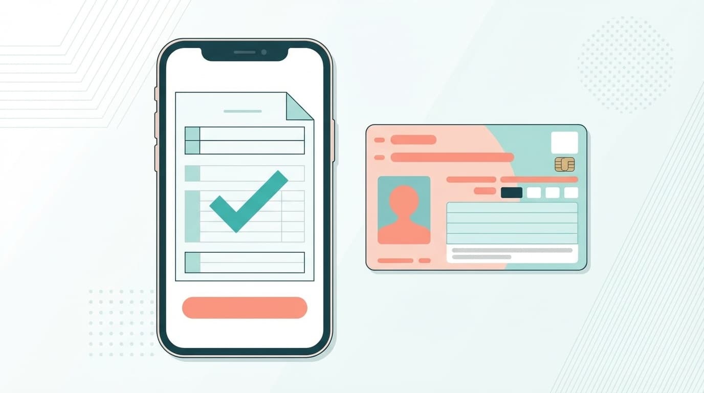 スマホで確定申告するイメージ:スマートフォンとマイナンバーカード