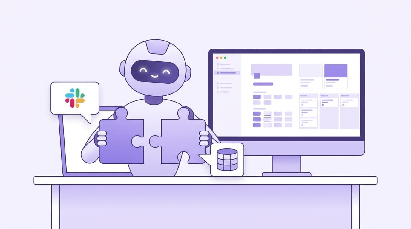 Notionカスタムエージェントの設定とSlack連携のイメージイラスト