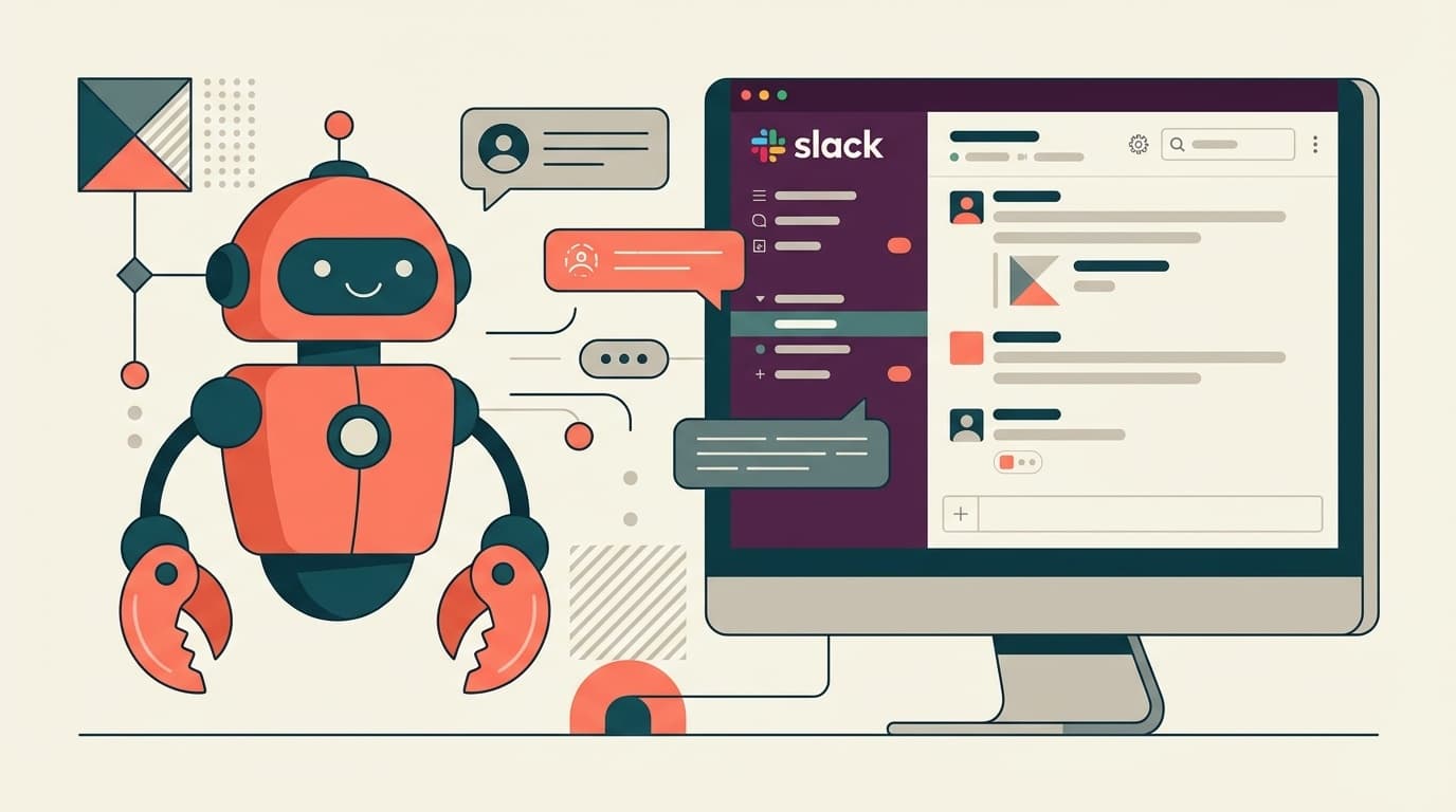 OpenClawとSlackを接続してAIアシスタントを導入するイメージイラスト