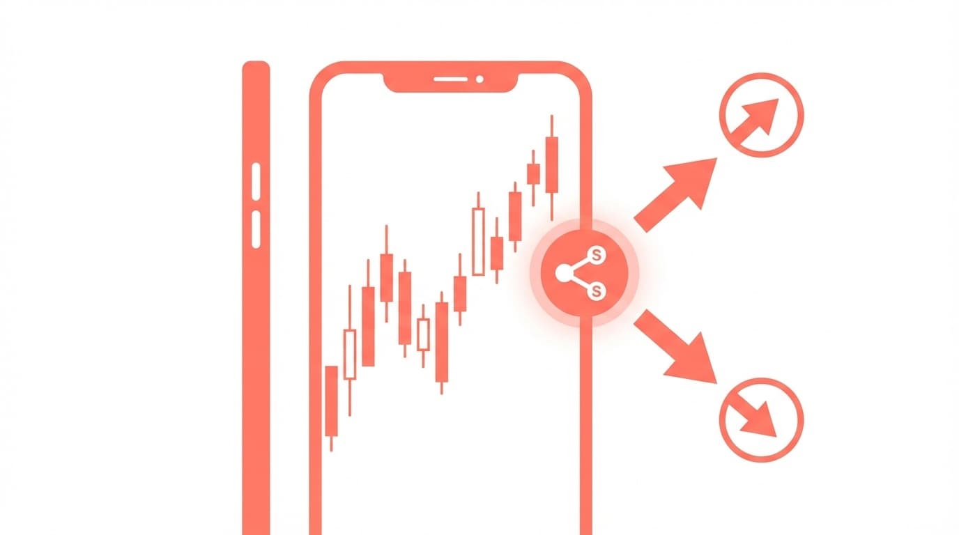 SBI証券のS株と楽天証券のかぶミニの1株投資を比較するイメージイラスト