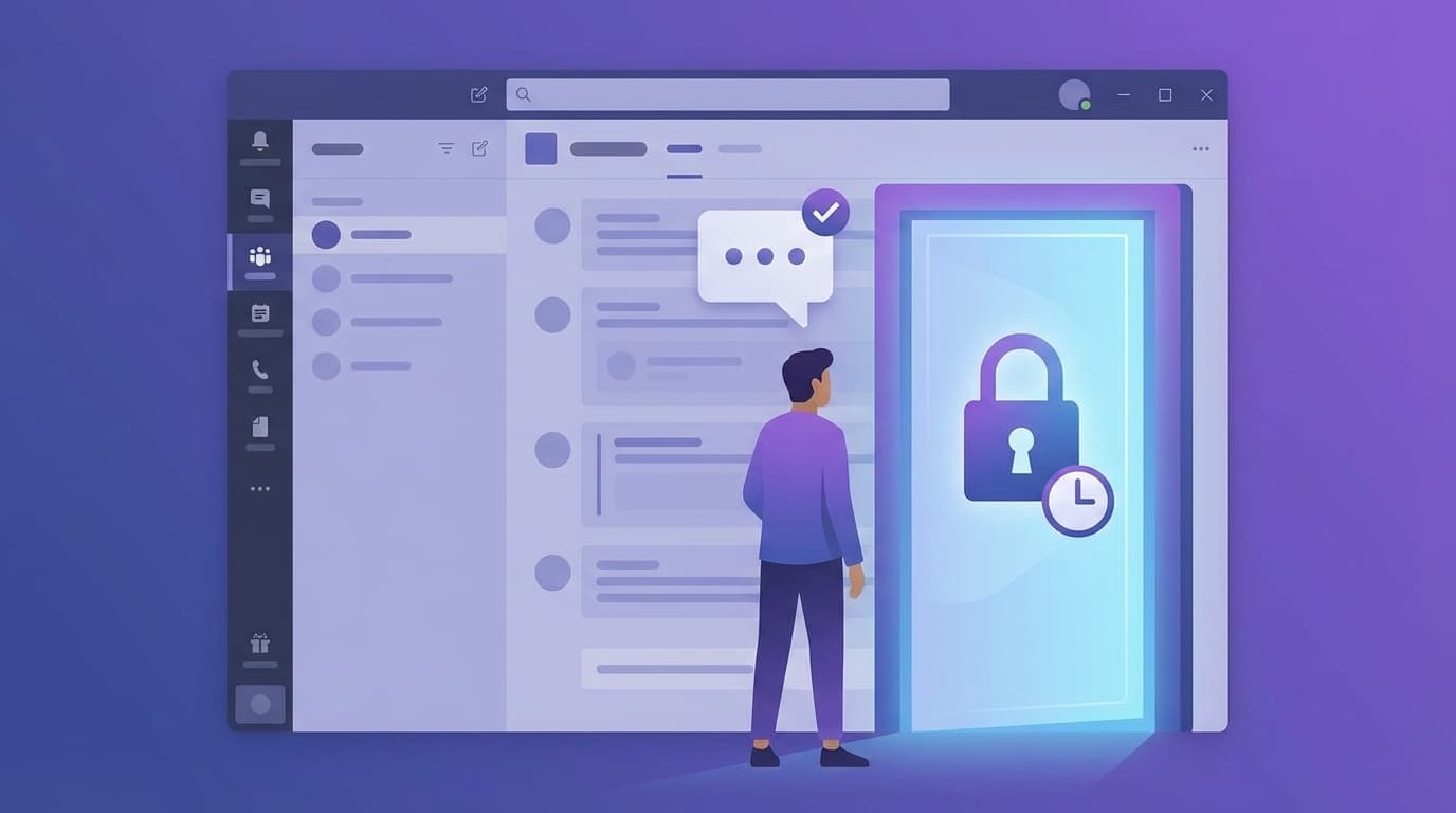 Microsoft Teamsのプライベートチームに参加しようとして承認待ちになるイメージイラスト