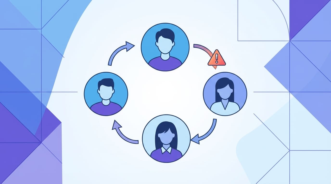 Microsoft Teamsで複数アカウントを切り替えるイメージイラスト