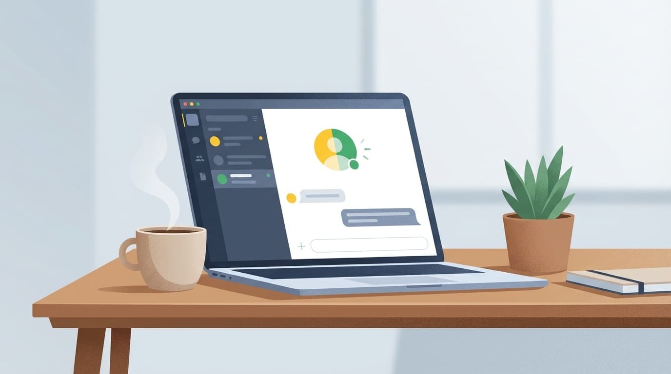 Teamsのステータスが退席中から連絡可能に変わるイメージイラスト