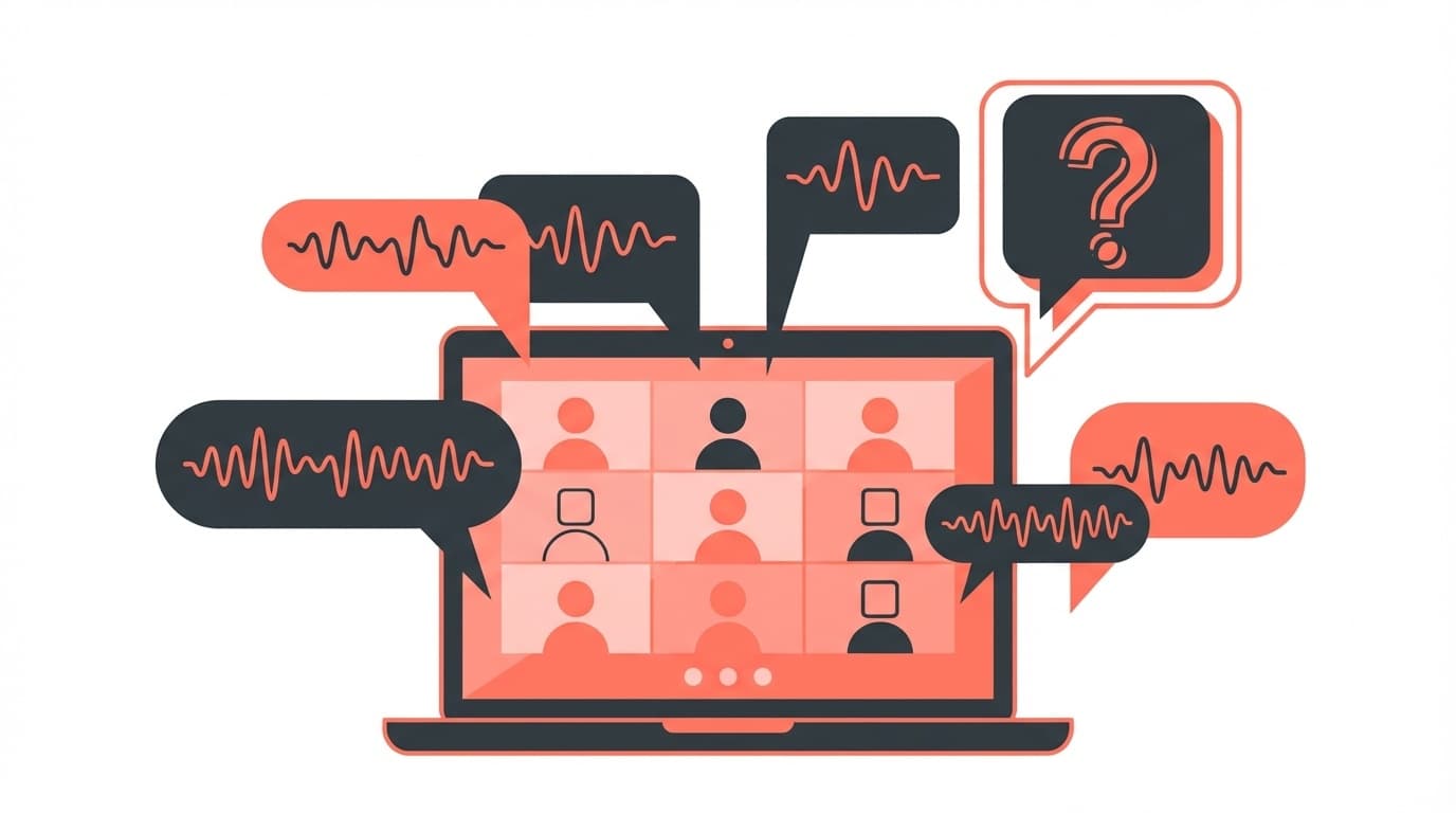 Teams会議の文字起こしで話者が不明になる問題のイメージ画像