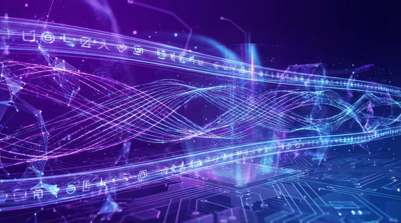 テキスト拡散モデルを表す抽象的なデジタルイラスト