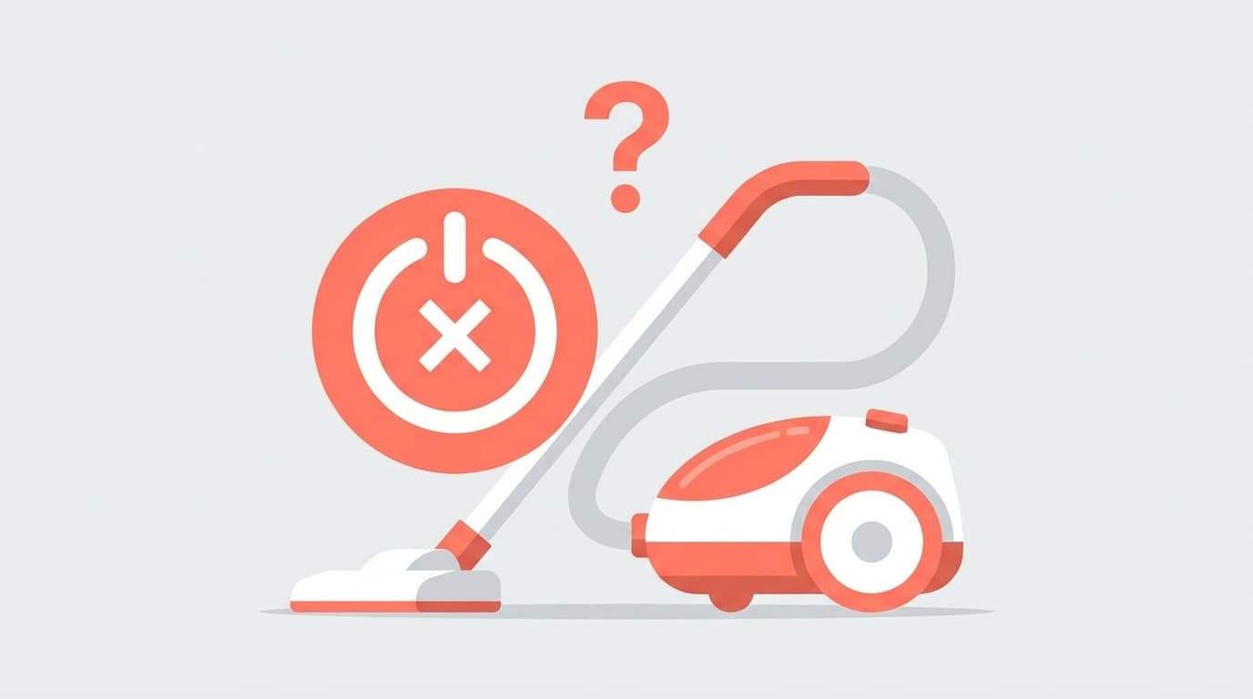 掃除機が動かない・電源が入らないときの原因と対処法のイメージイラスト