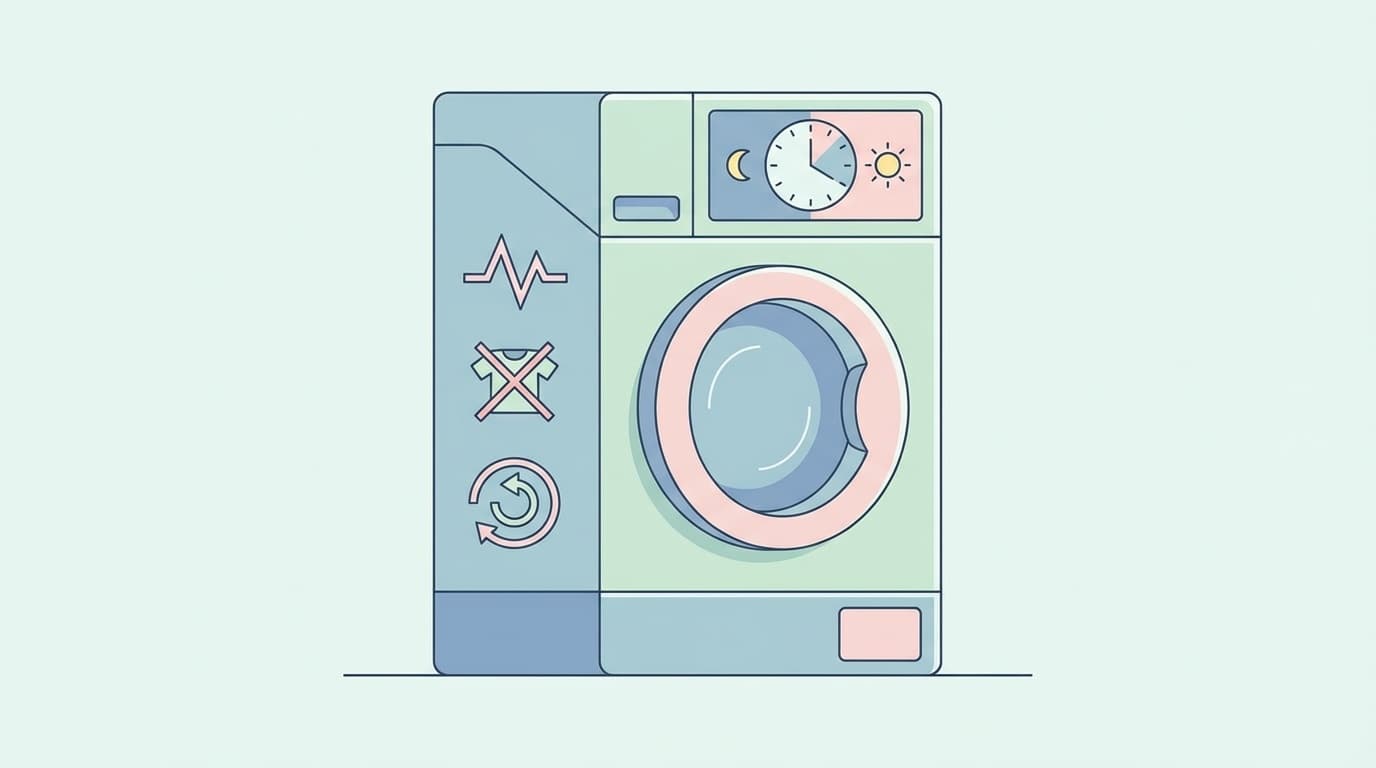 洗濯機の寿命と買い替えサインのイメージイラスト