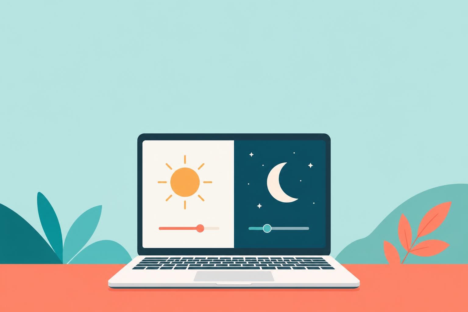 Windows 11のノートPCで画面の明るさが勝手に変わる症状を止める設定のイメージイラスト