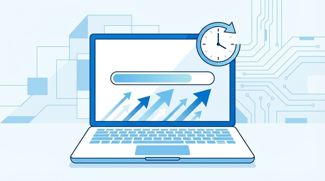 Windows 11パソコンの起動が遅い原因と高速化の方法を解説するイメージ