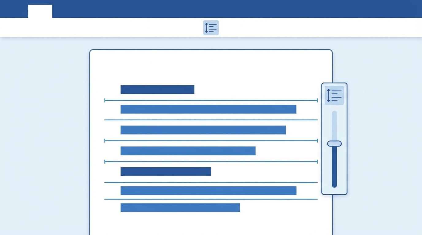 Wordの行間設定を調整するイメージイラスト