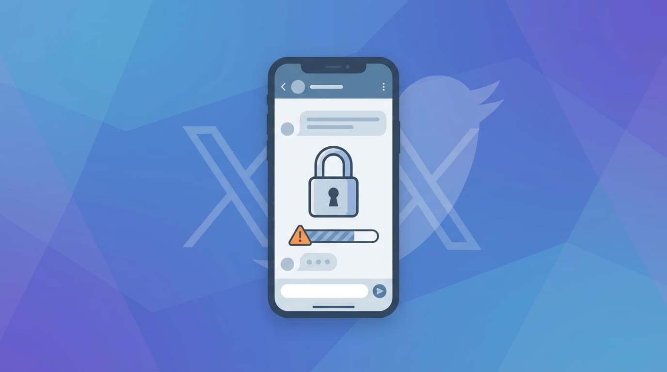 スマートフォン画面にAIチャットボットの利用制限が表示されているイラスト
