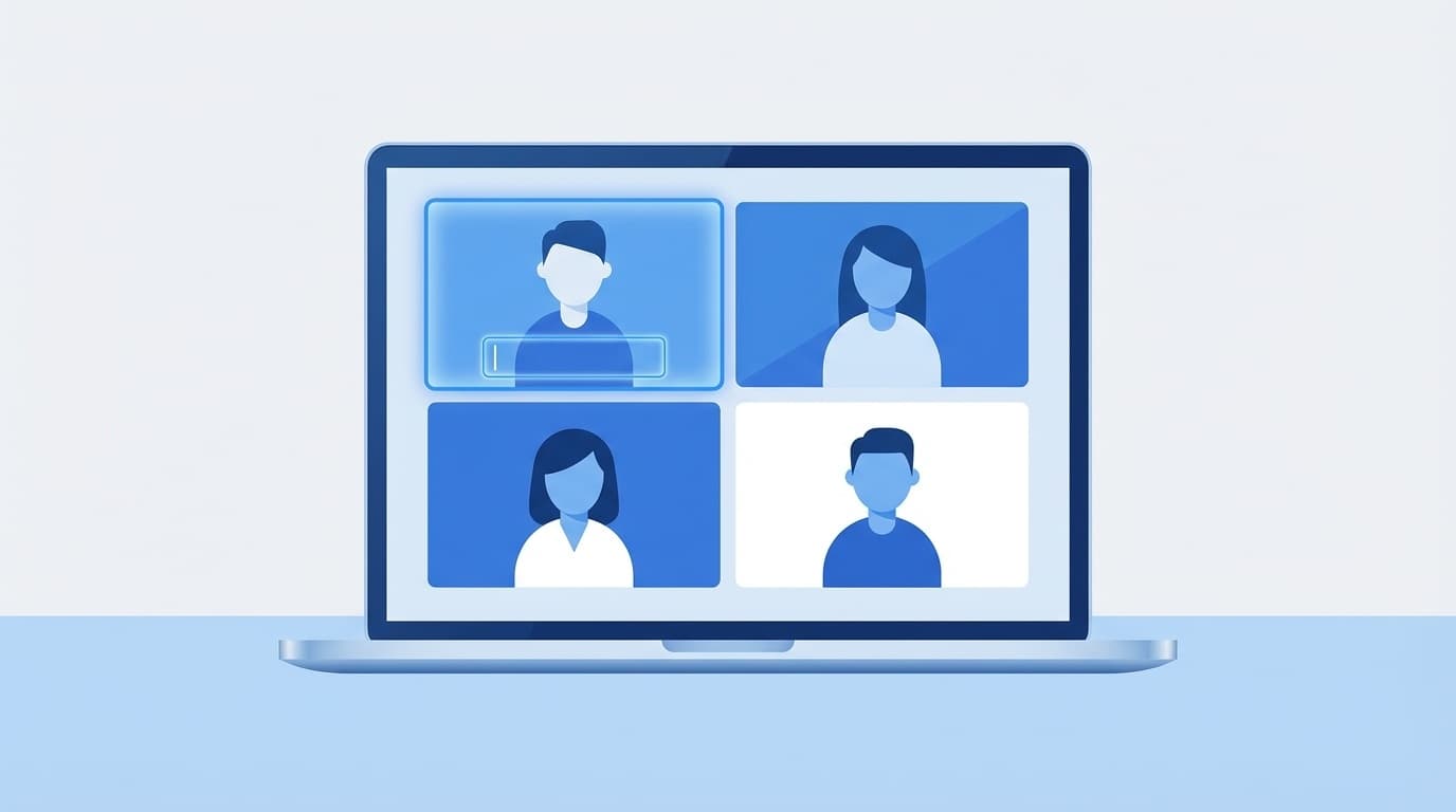 Zoomミーティングで表示名を変更する方法のイメージ