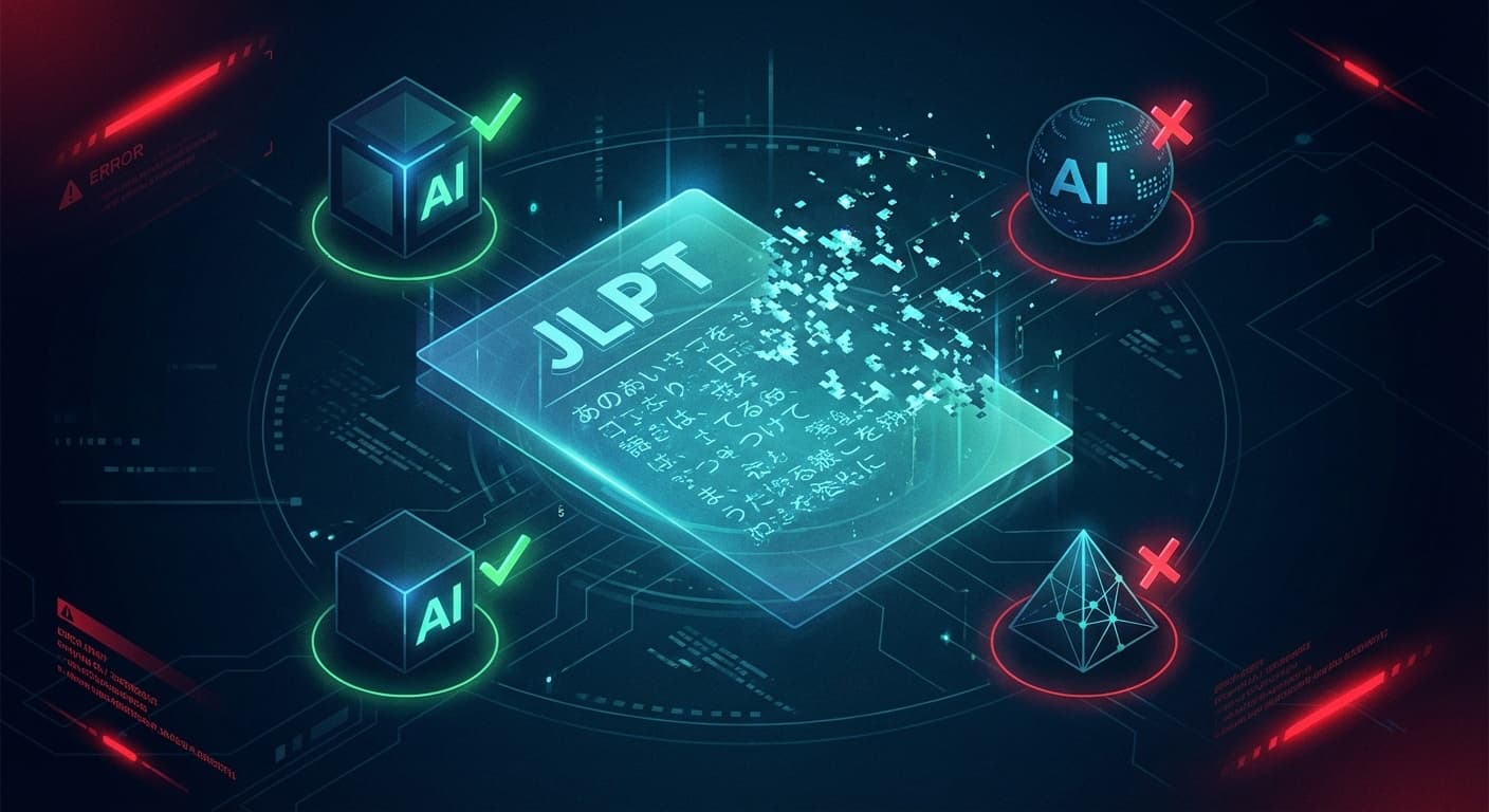 JLPTハルシネーション・ストレステスト2026 ── AIは正しい日本語試験問題を作れるか